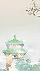 中国风房地产营销亭子梅花背景视频的预览图